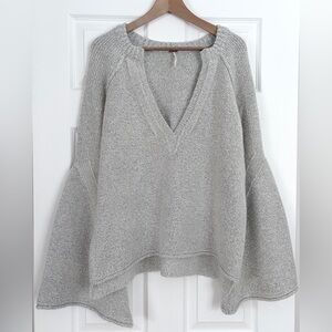 Free People Lovely Lines Bell Sleeve Sweater Size S